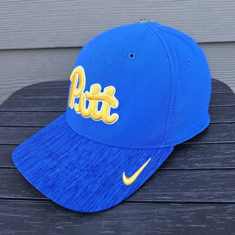 Pitt Panthers Hat Cap Nike Dri Fit Classic99 Blue Embroidered Logo Swoosh Fitted